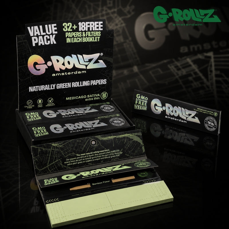 FEUILLES SLIM + FILTRES | G-ROLLZ | KING SIZE | 32+18 FREE