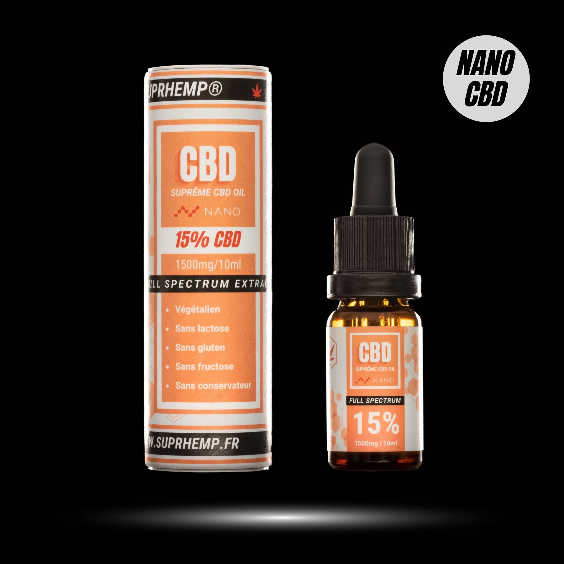 Huile MCT 15% NANO CBD (1500mg) SUPRHEMP®