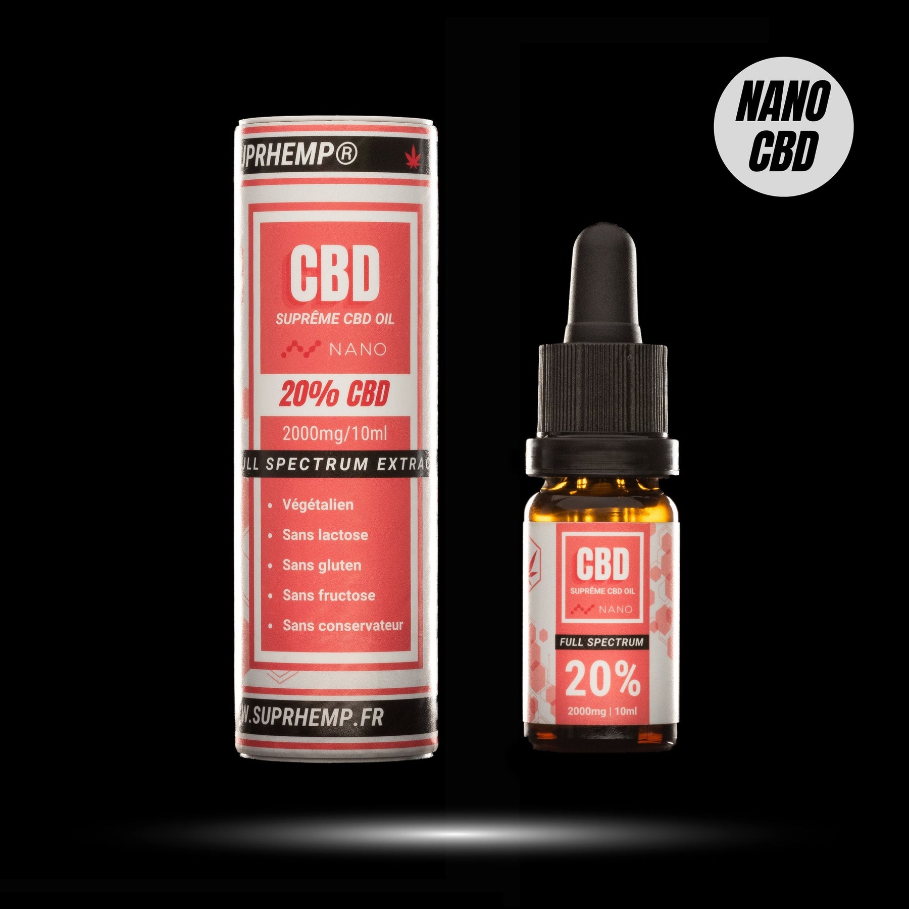 Huile MCT 20% NANO CBD (2000mg) SUPRHEMP®