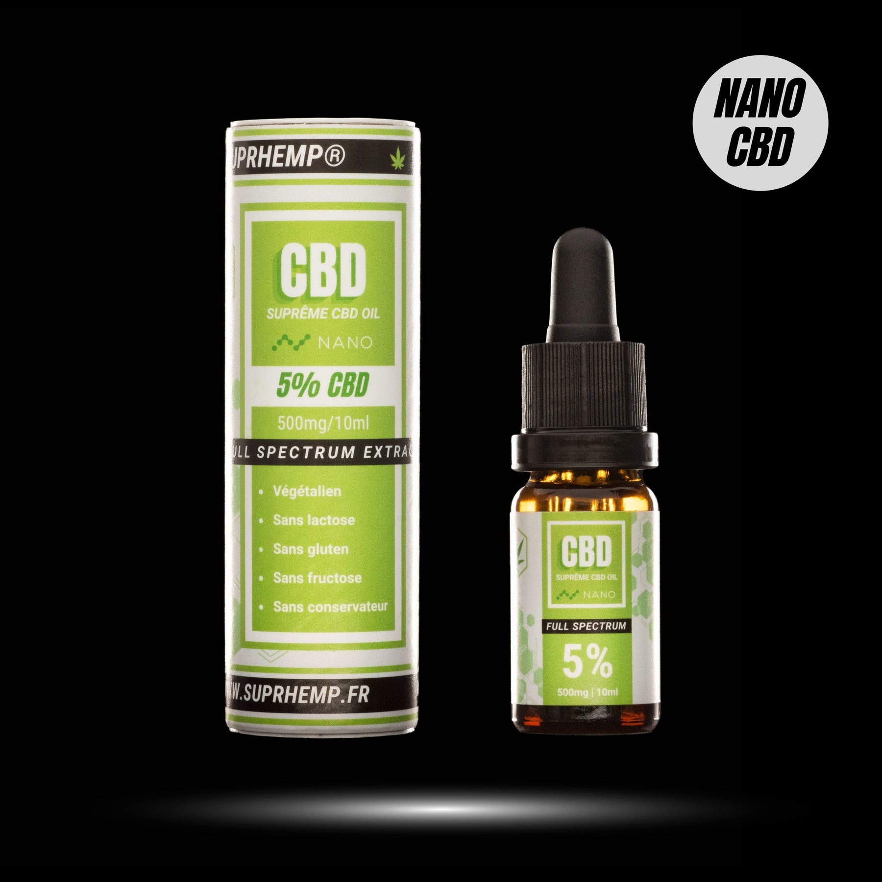 Huile MCT 5% NANO CBD (500mg) SUPRHEMP®