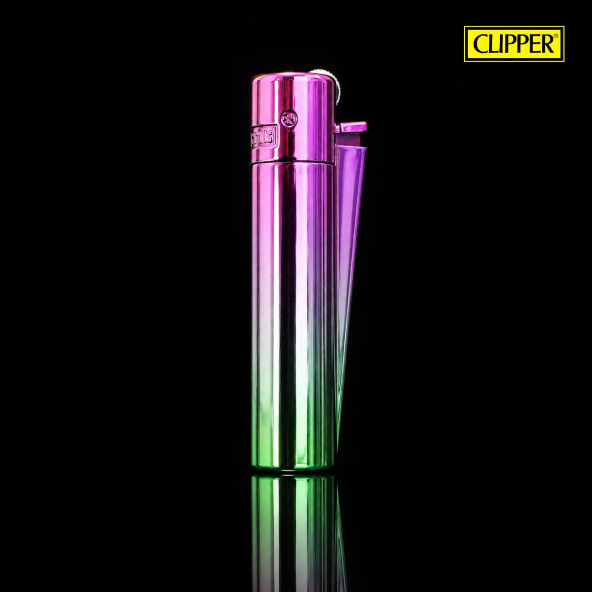 Clipper Metal Watermelon Delight rechargeable avec finition dégradée rose magenta et vert brillant