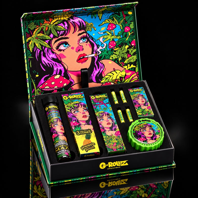 Coffret G-Rollz Gift Box XS “Mystikal Maze” – Grinder 53 mm + Accessoires