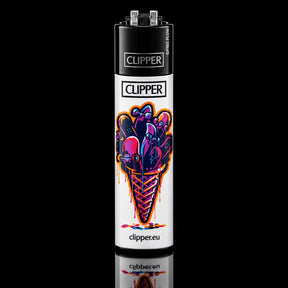 Briquet Clipper Classic Large Eis Waffeln – 4 Modèles