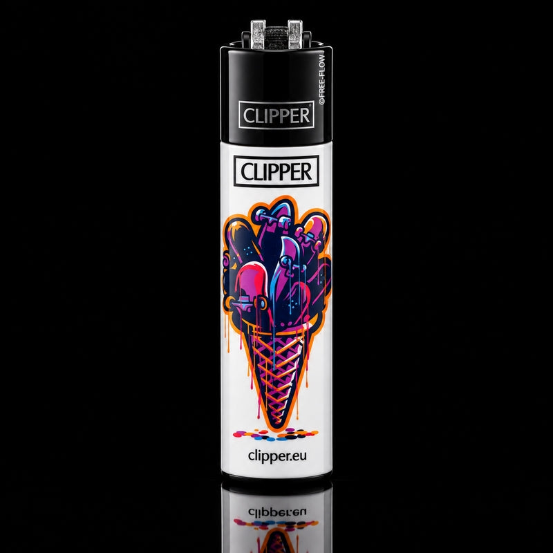 Briquet Clipper Classic Large Eis Waffeln – 4 Modèles