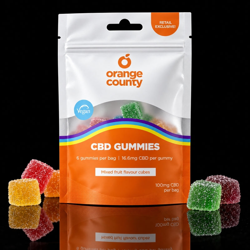 Orange County CBD Gummy Cubes Mixed Fruit – 100 mg CBD – 25 g