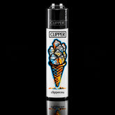 Briquet Clipper Classic Large Eis Waffeln – 4 Modèles