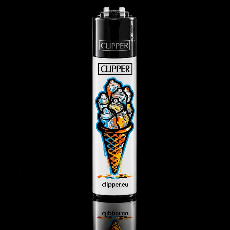 Briquet Clipper Classic Large Eis Waffeln – 4 Modèles