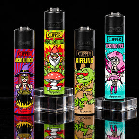 Briquet Clipper Classic Large 420 Fairytales – 4 Modèles
