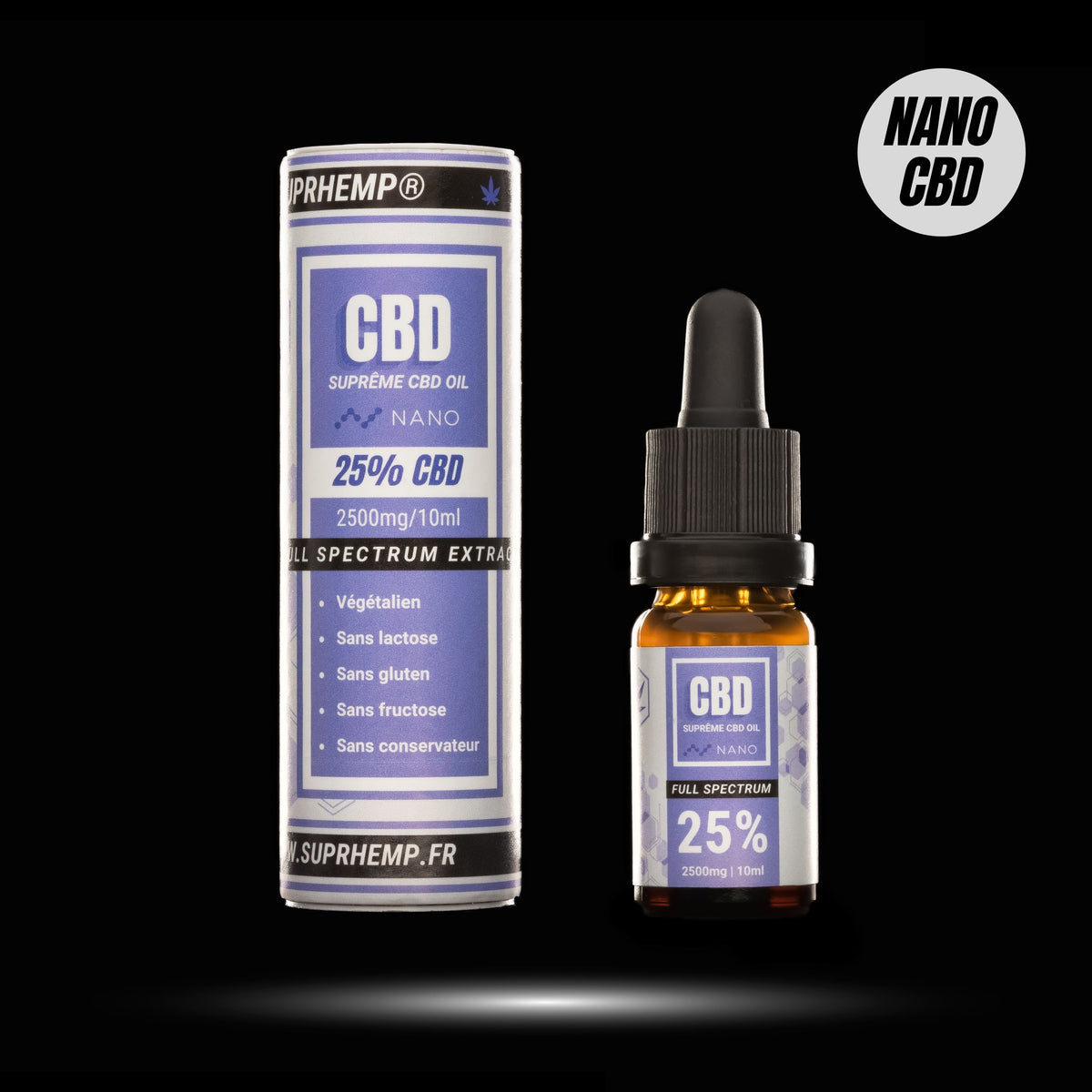 Huile MCT 25% NANO CBD (2500mg) SUPRHEMP®